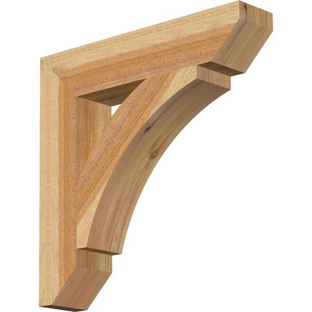 Ekena Millwork Thorton Slat Rough Sawn Bracket, Western Red Cedar, 4"W x 20"D x 20"H BKT04X20X20THR06RWR